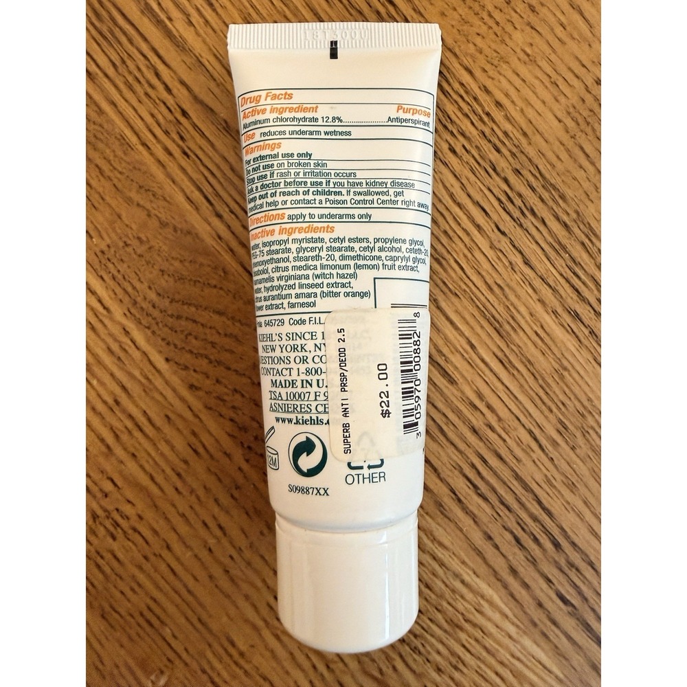 KIEHL'S SUPERBLY EFFICIENT ANTIPERSPIRANT & DEODORANT CREAM 75 ml / 2.5 fl. oz. - Picture 3 of 3